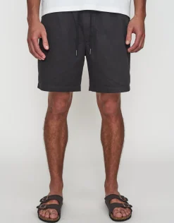 Easy Elastic Waist Shorts in Taupe