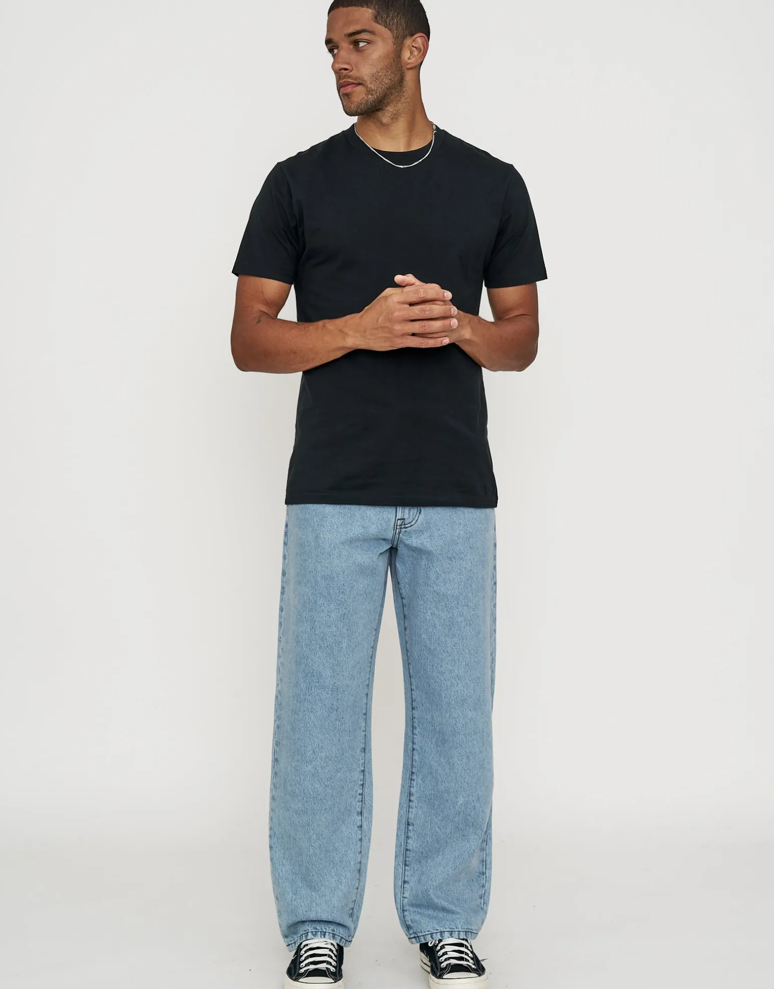 Easy Fit Loose Jeans in Blue Fade