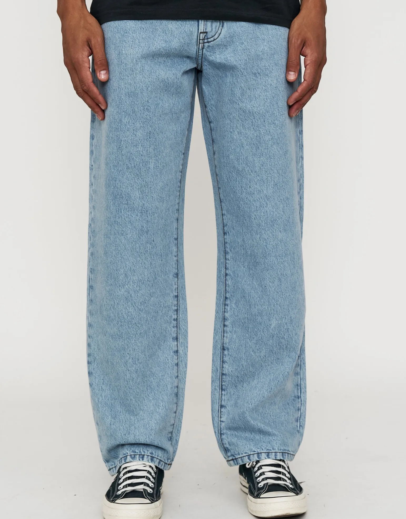 Easy Fit Loose Jeans in Washed Grey