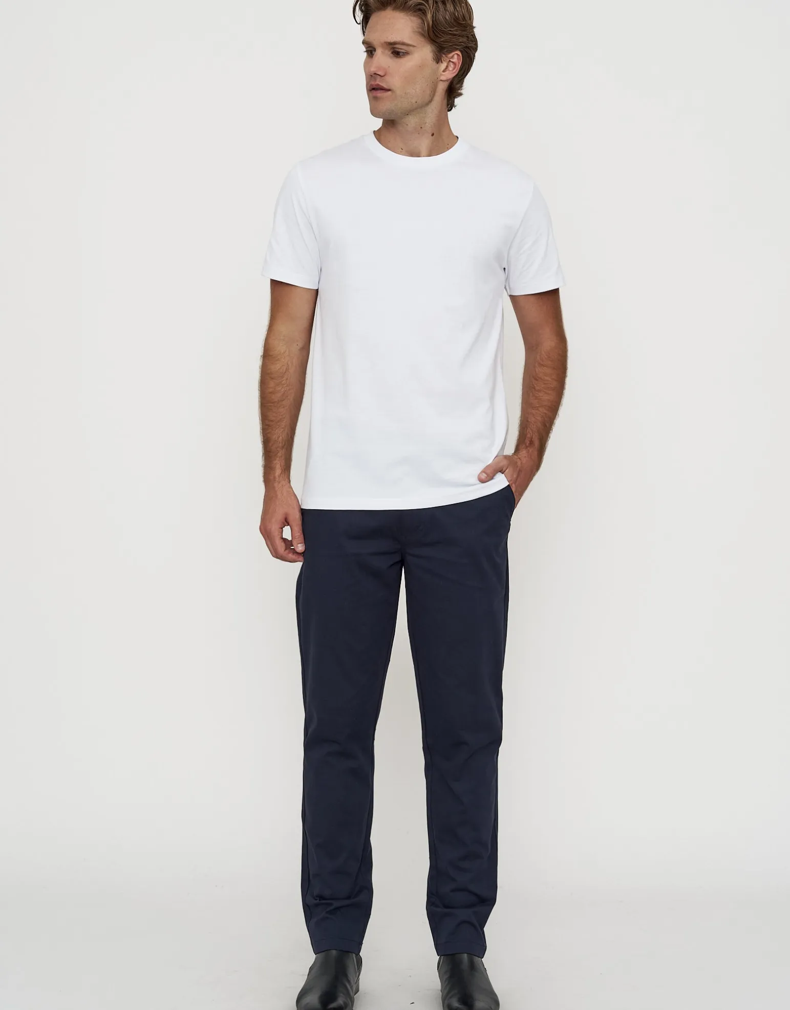 Echo Tapered Fit Chinos in Navy