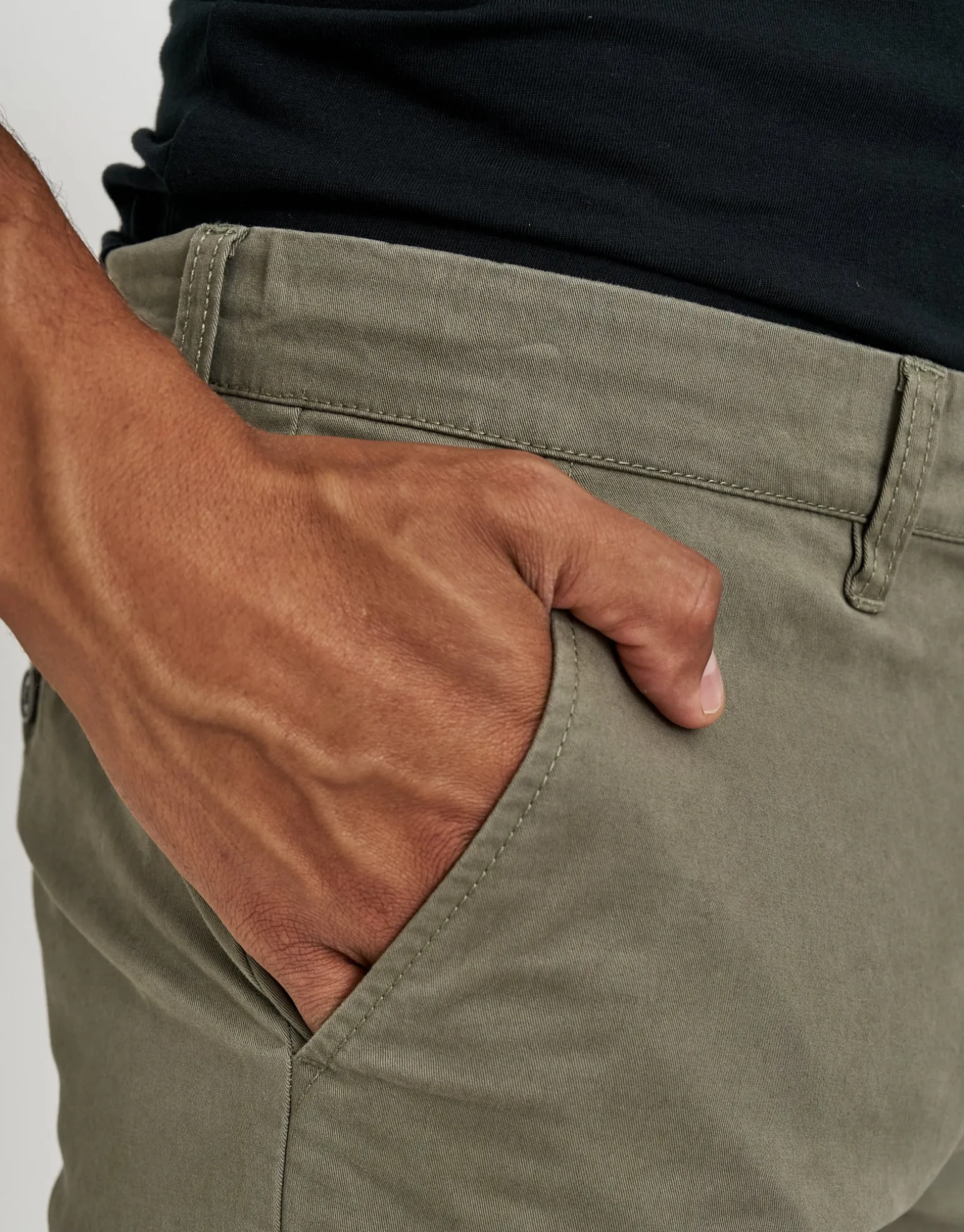 Echo Tapered Fit Chinos in Stone