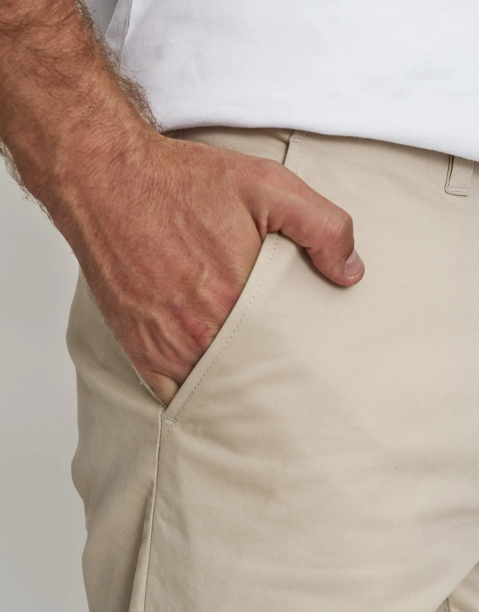 Echo Tapered Fit Chinos in Stone