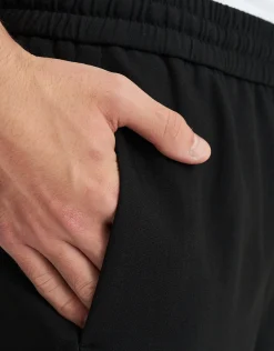 Elastic Waist Relaxed Fit Joggers in Black