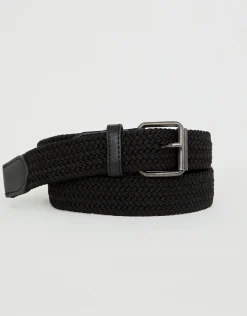 Elastic Woven Belt in Tan