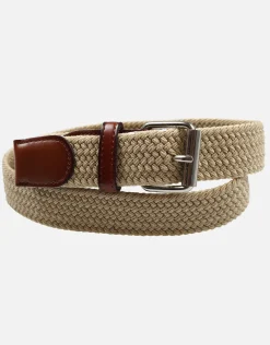 Elastic Woven Belt in Tan