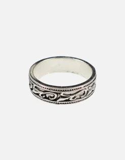 Engraved Ring in Vintage Silver
