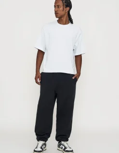 Essential Baggy Cuffed Track Pants in Black
