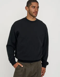 Essential Oversized Crew Neck Sweat in Black