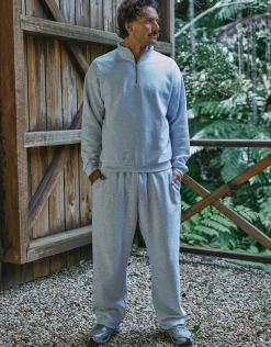 Essential Oversized Quarter Zip Sweat in Ecru