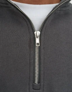 Essential Oversized Quarter Zip Sweat in Ecru