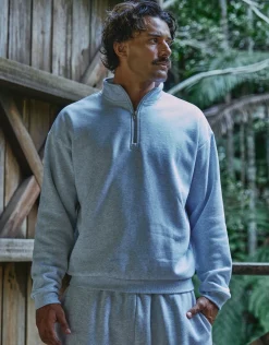 Essential Oversized Quarter Zip Sweat in Black