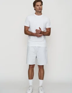 Essential Relaxed Fit Track Shorts in Snow Marle