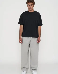 Essential Wide Track Pants in Snow Marle