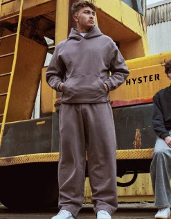 Essential Wide Track Pants in Moon