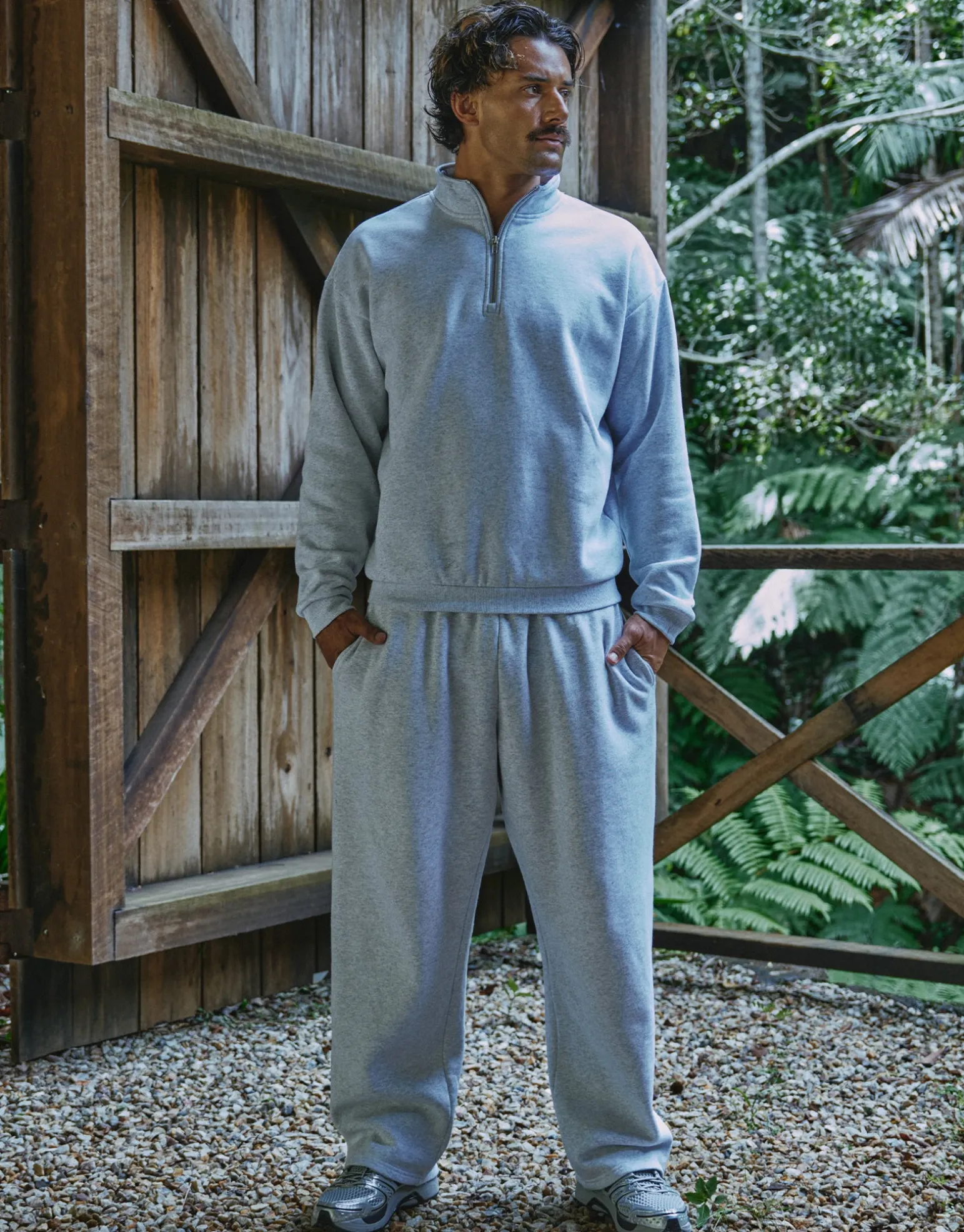 Essential Wide Track Pants in Ash Purple
