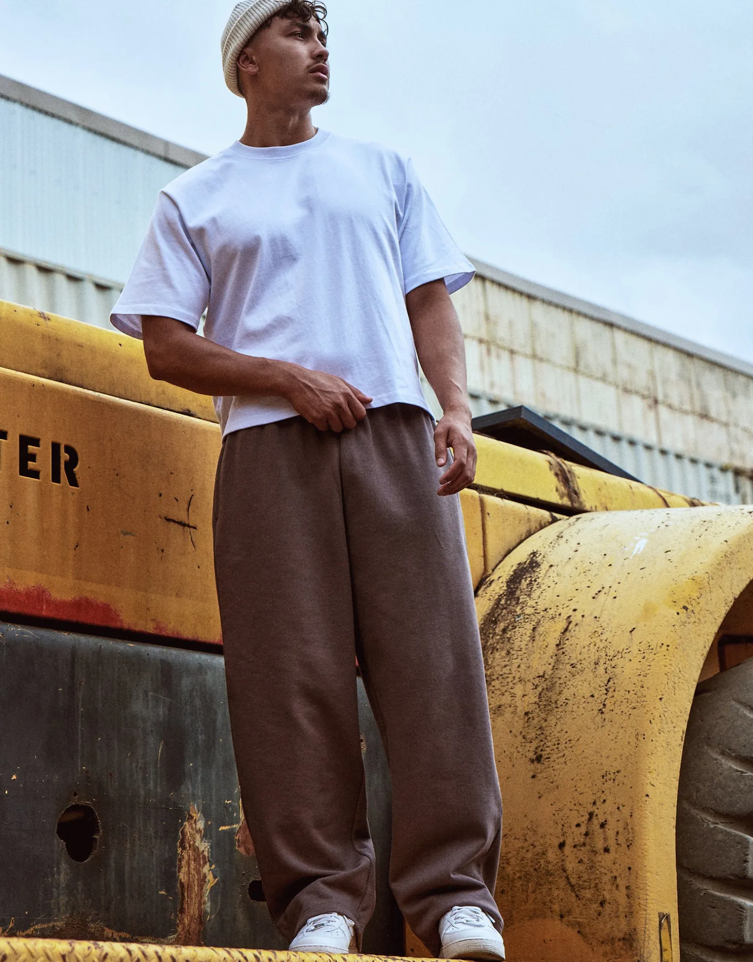 Essential Wide Track Pants in Ash Purple