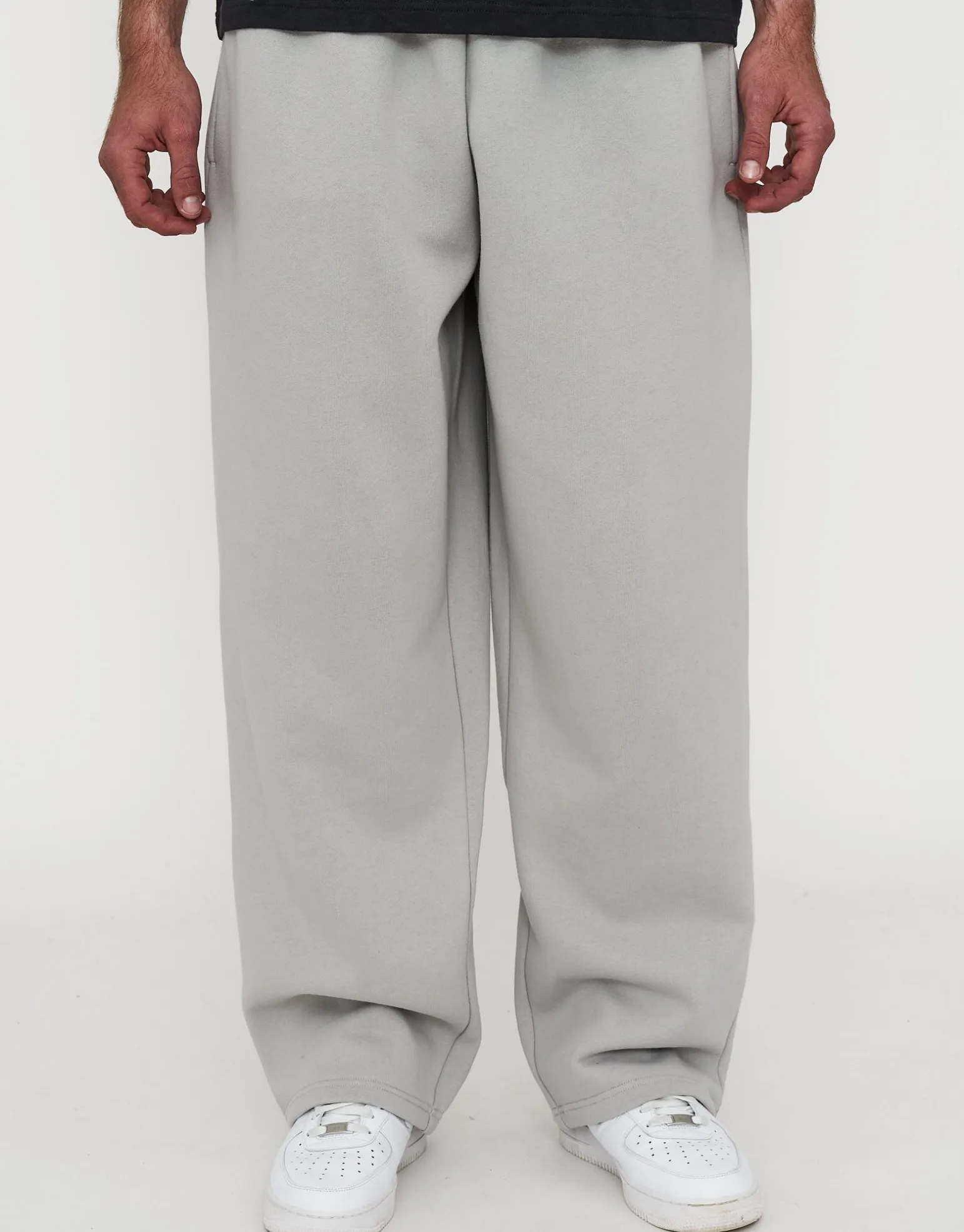 Essential Wide Track Pants in Slate