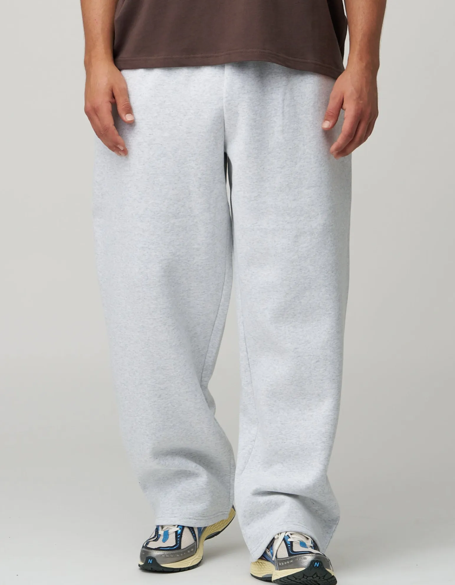 Essential Wide Track Pants in Slate