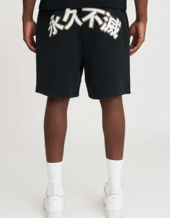 Eternal Baggy Track Shorts in Washed Black