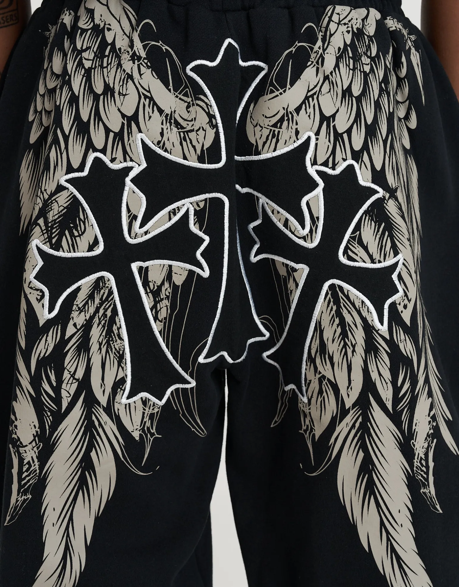 Eternity Wide Leg Track Pants in Black