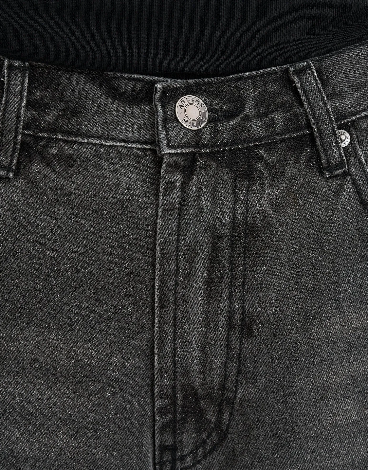 Eternity Wings Baggy Fit Jorts in Washed Black