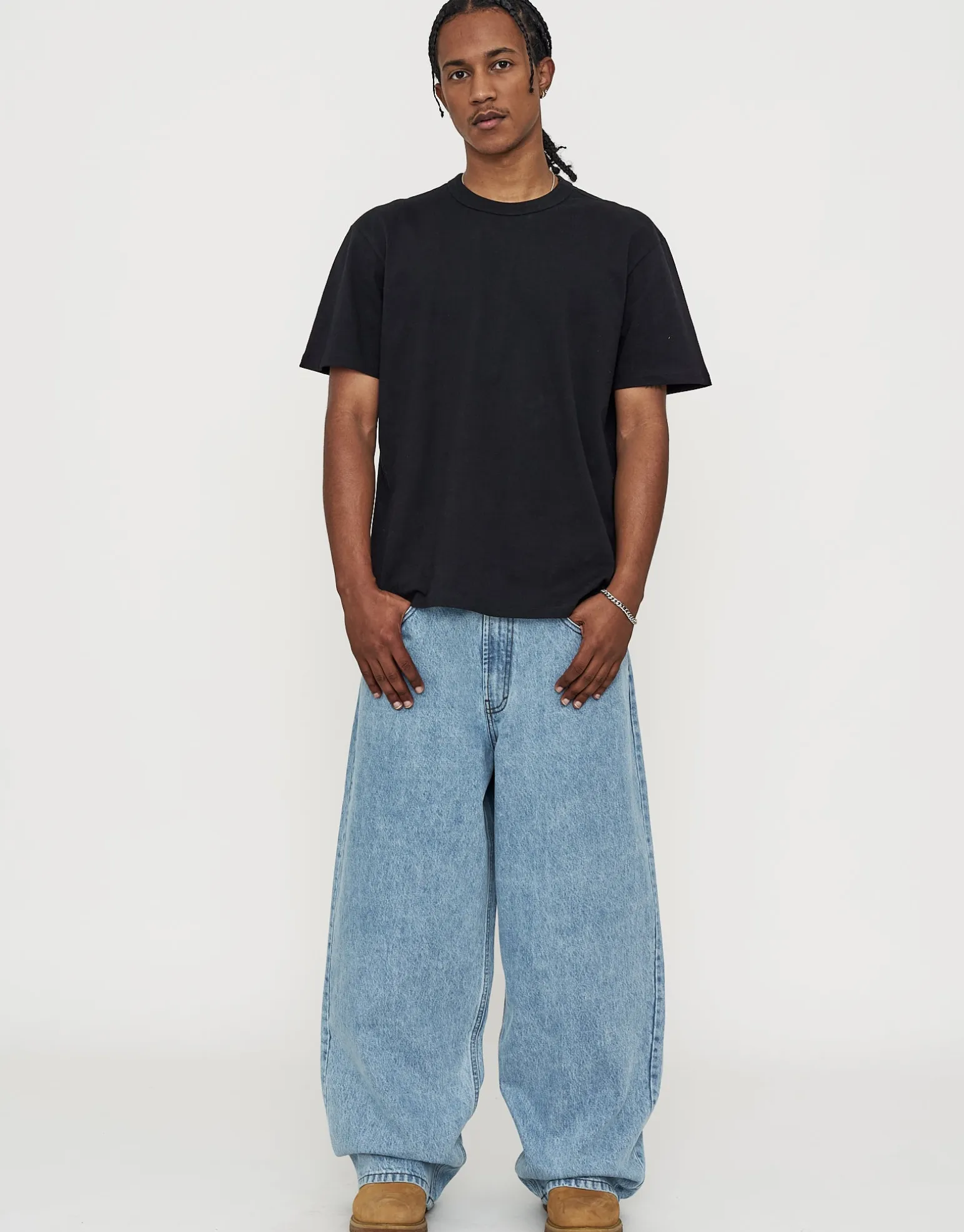 Extra Baggy Fit Jeans in Scrub Blue