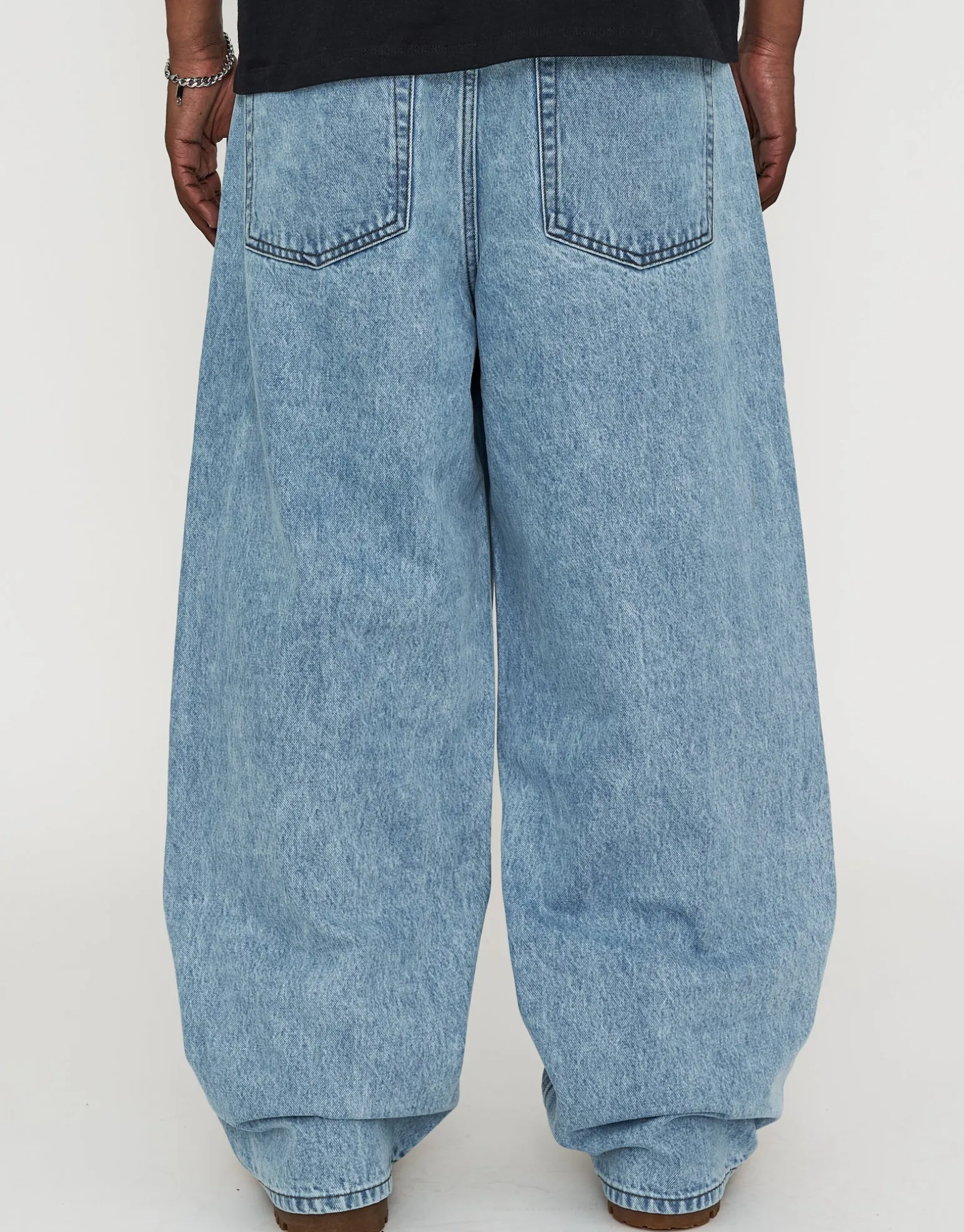 Extra Baggy Fit Jeans in Scrub Blue