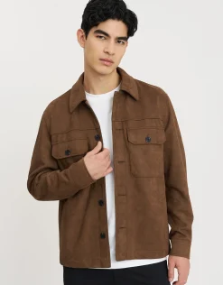 Faux Suede Smart Jacket in Black
