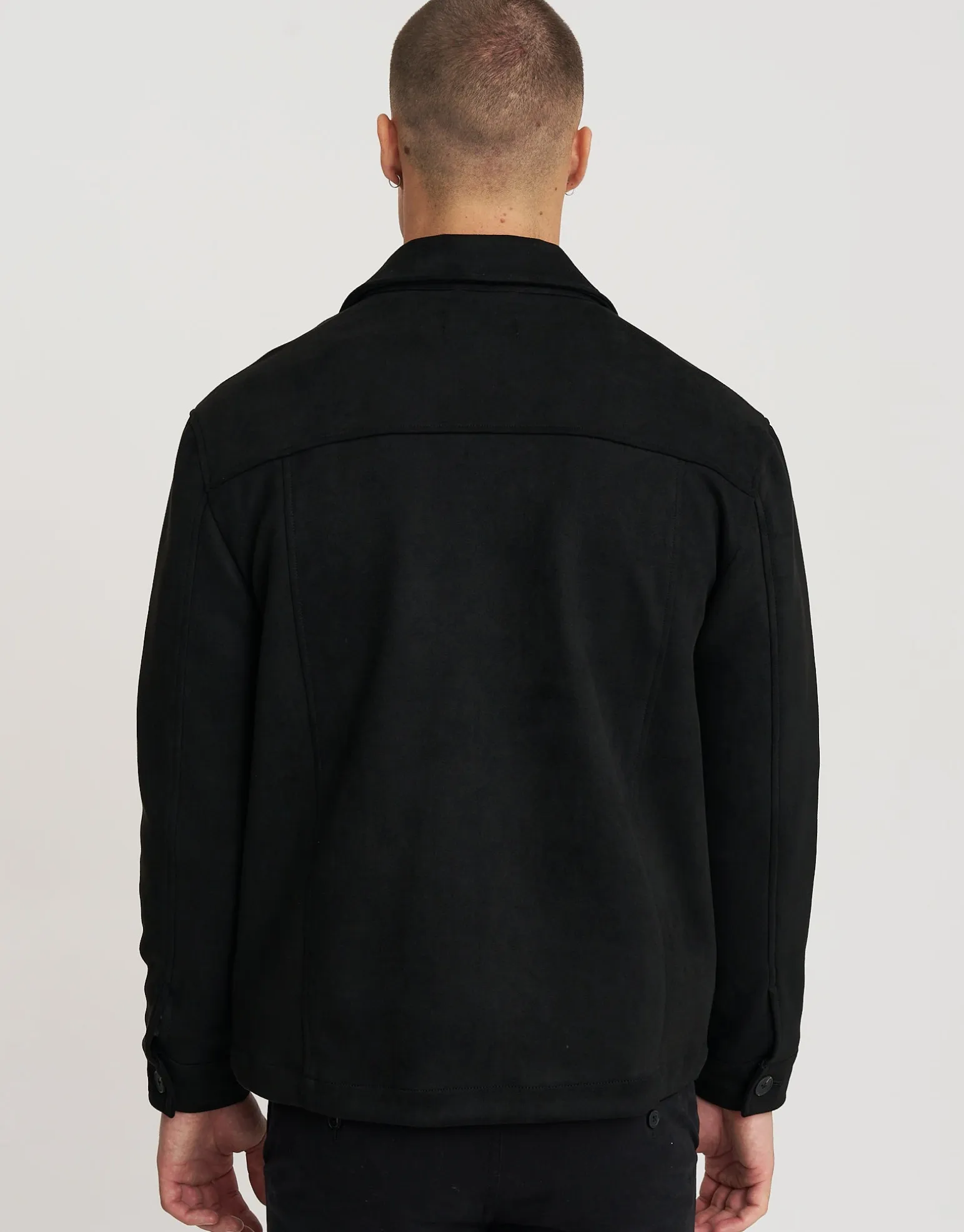 Faux Suede Smart Jacket in Tobacco
