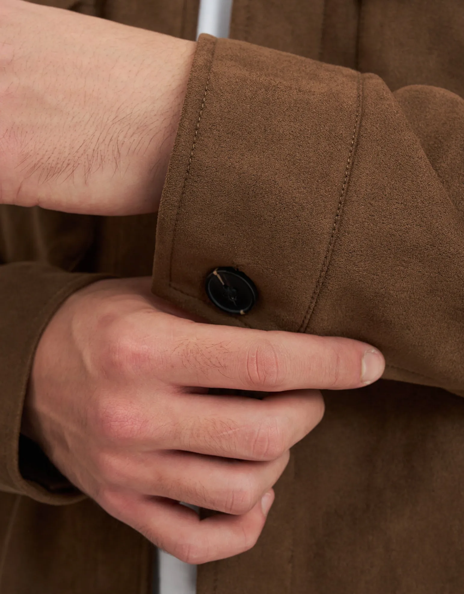 Faux Suede Smart Jacket in Tobacco