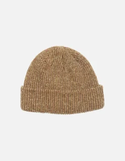 Fisherman Ribbed Beanie in Bone