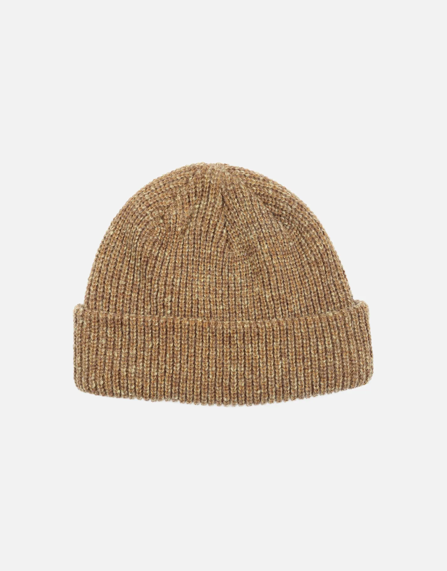 Fisherman Ribbed Beanie in Grey Marl 002