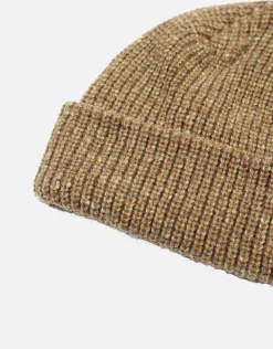 Fisherman Ribbed Beanie in Mustard