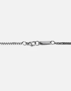 Gem Cross Necklace in Vintage Silver