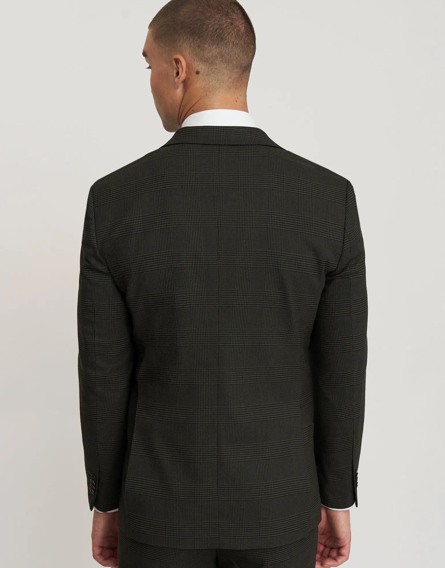 Glenroy Check Suit Jacket in Forest