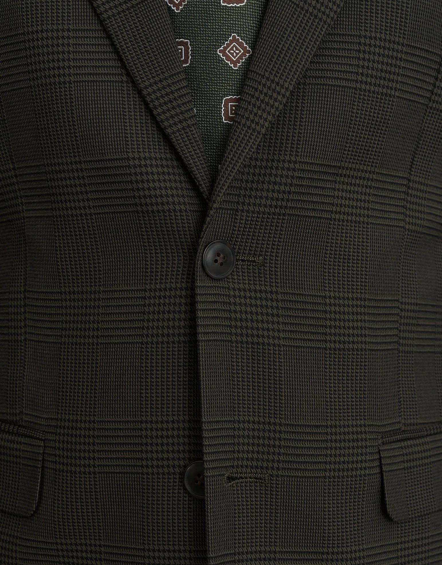 Glenroy Check Suit Jacket in Forest