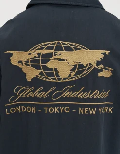 Global Industries Cropped Short Sleeve Shirt in Ebony