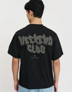 Graffiti Weekend Club Relaxed Fit T Shirt in Black
