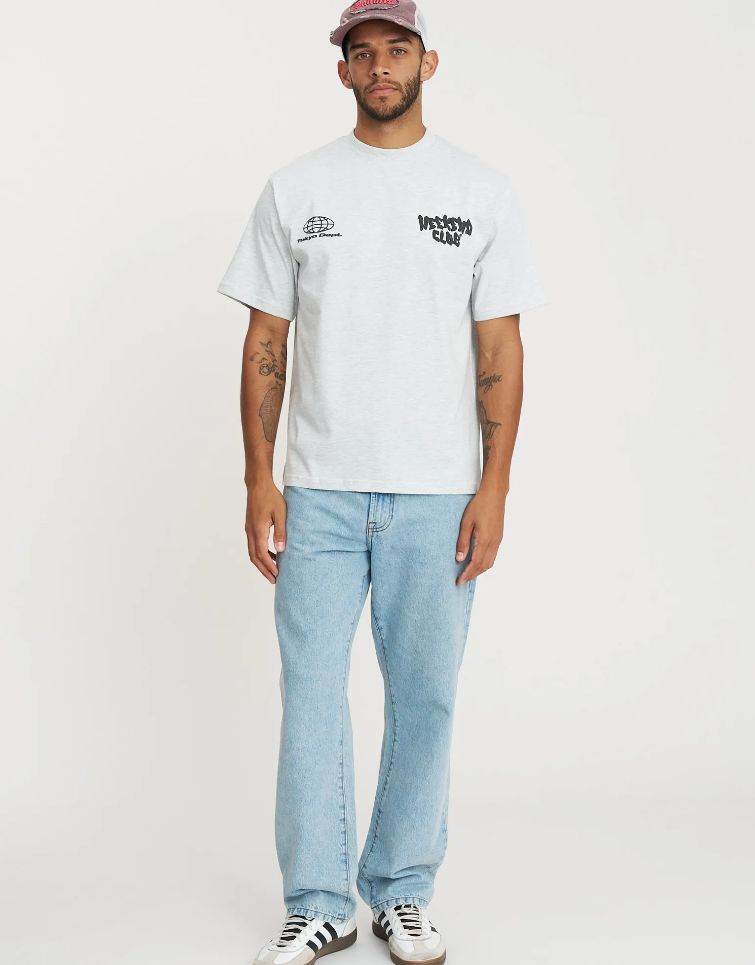 Graffiti Weekend Club Relaxed Fit T Shirt in Black