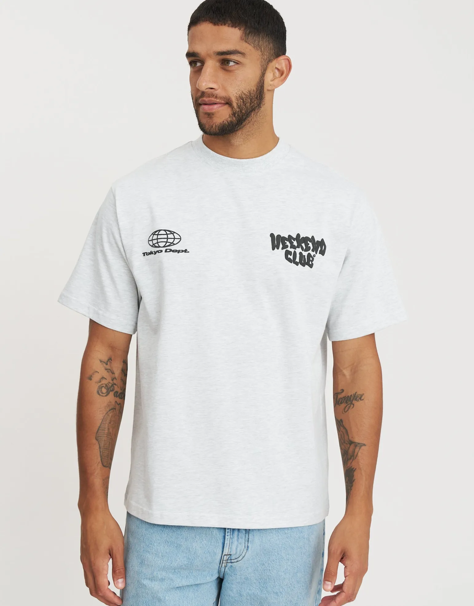 Graffiti Weekend Club Relaxed Fit T Shirt in Black