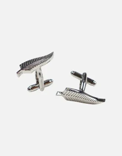 Grid Square Cufflinks in Silver