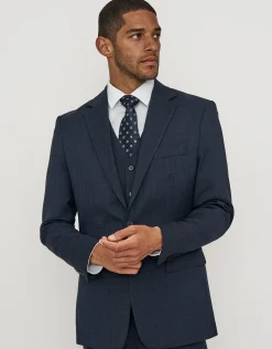 Hawthorne Check Slim Fit Suit Jacket in Navy Check