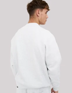 Heavyweight Raglan Crew Neck Sweat in Snow Marle