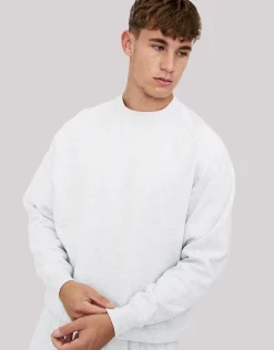 Heavyweight Raglan Crew Neck Sweat in Black