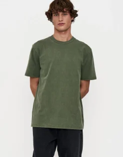 Heavyweight Regular Fit T Shirt in Dark Ecru