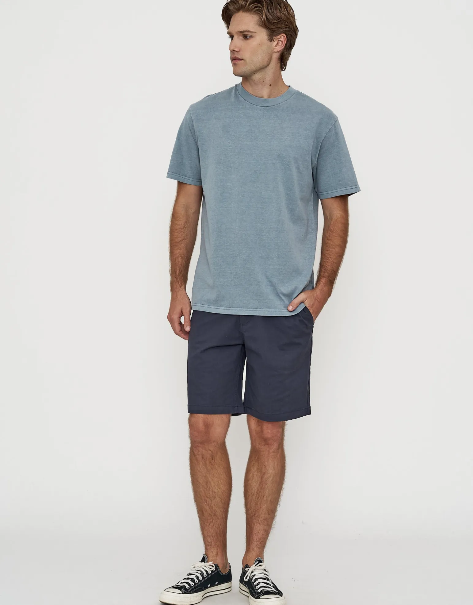 Heavyweight Regular Fit T Shirt in Dark Ecru