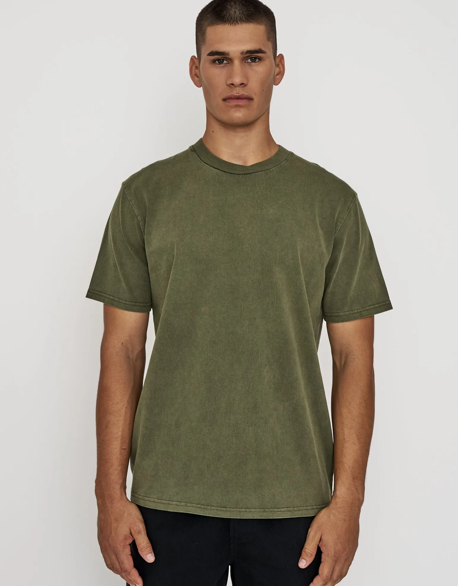 Heavyweight Regular Fit T Shirt in Dark Ecru