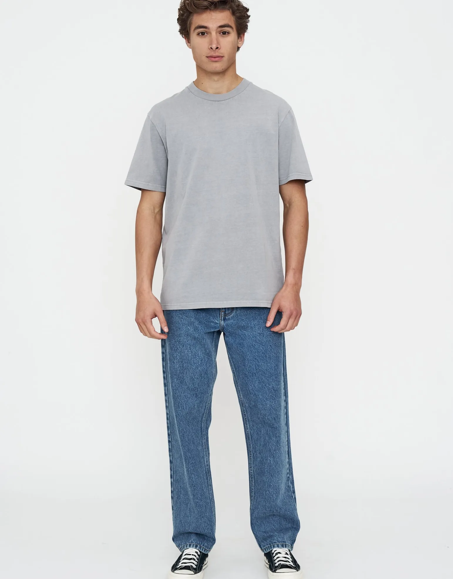 Heavyweight Regular Fit T Shirt in Dark Ecru