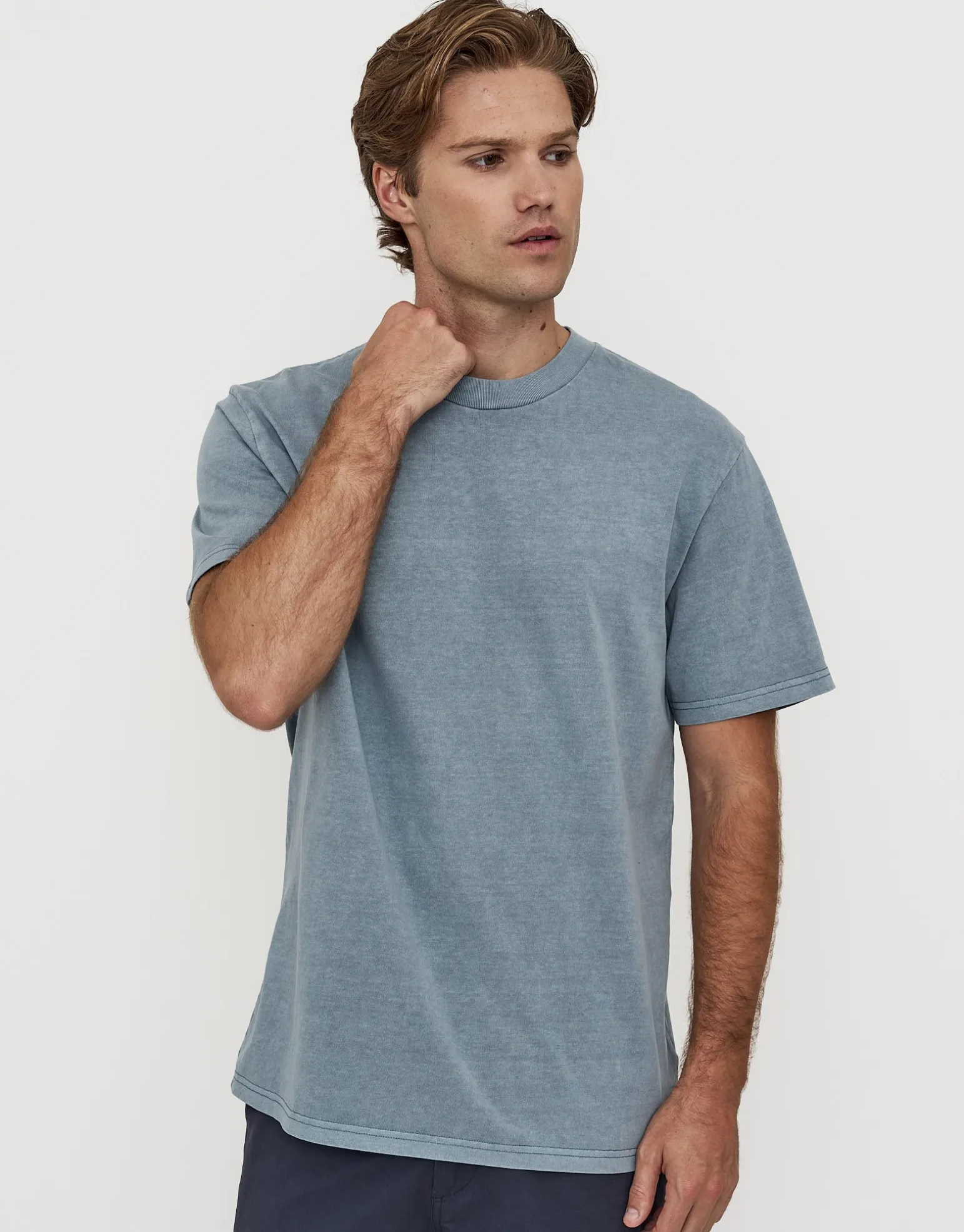 Heavyweight Regular Fit T Shirt in Dark Ecru
