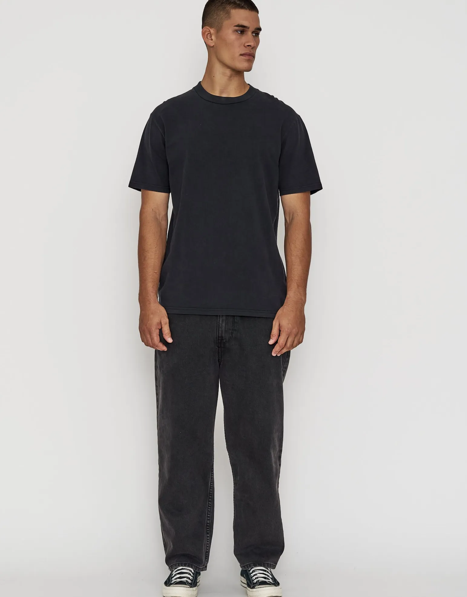 Heavyweight Regular Fit T Shirt in Dark Ecru